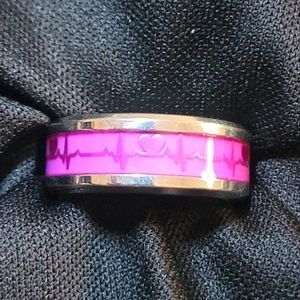 Glow-In-The-Dark Heartbeat Ring